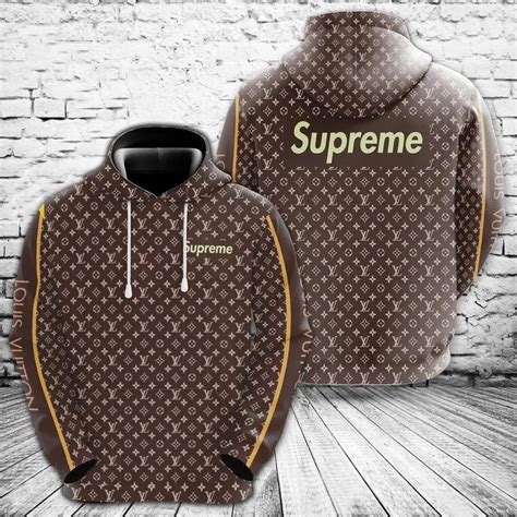 lv pulli|Lv hoodie brown and black.